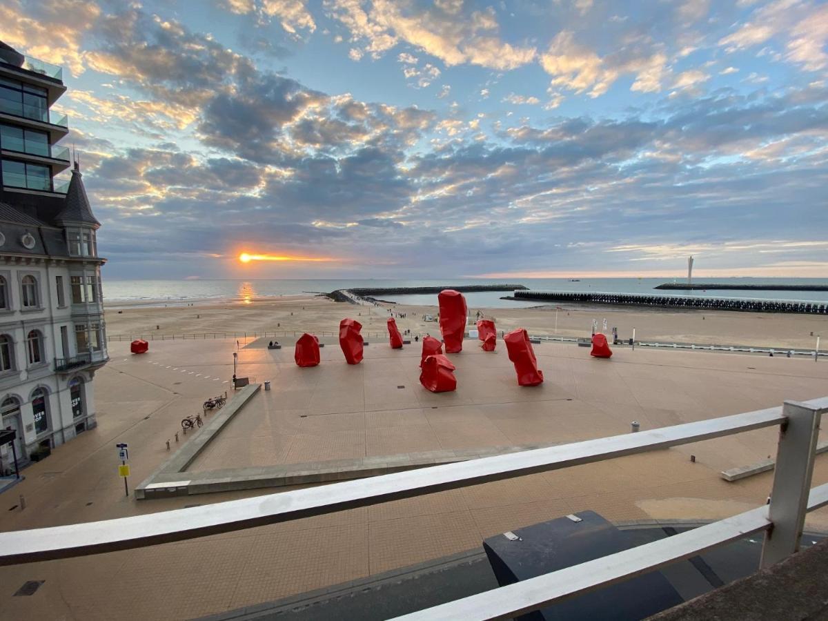 Panoramic View On Beach, Ships, Sea - Place To Be ออสเทนด์ ภายนอก รูปภาพ